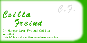 csilla freind business card